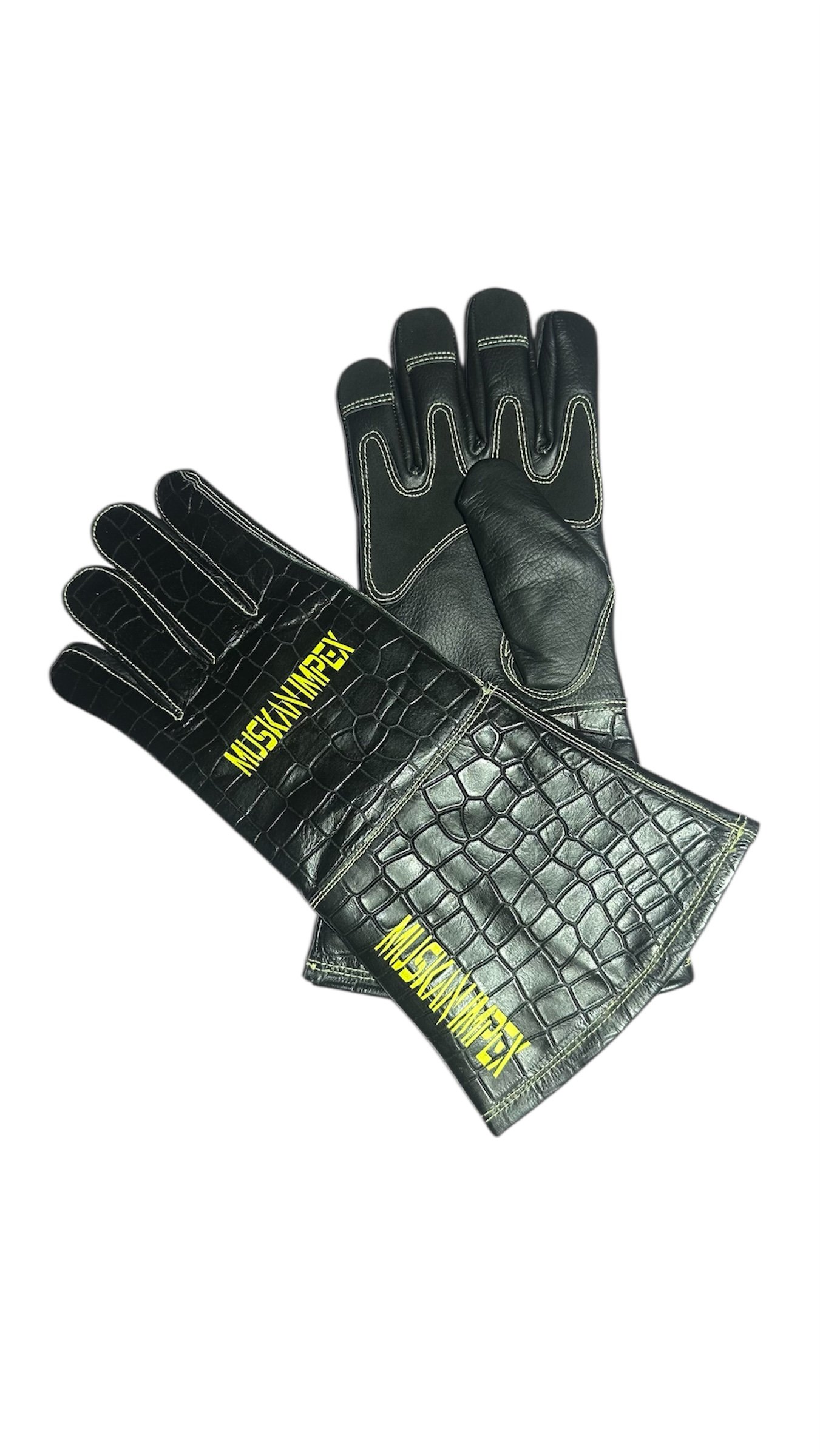 Premium MIG Welding Gloves Crocodile Texture - Image 2