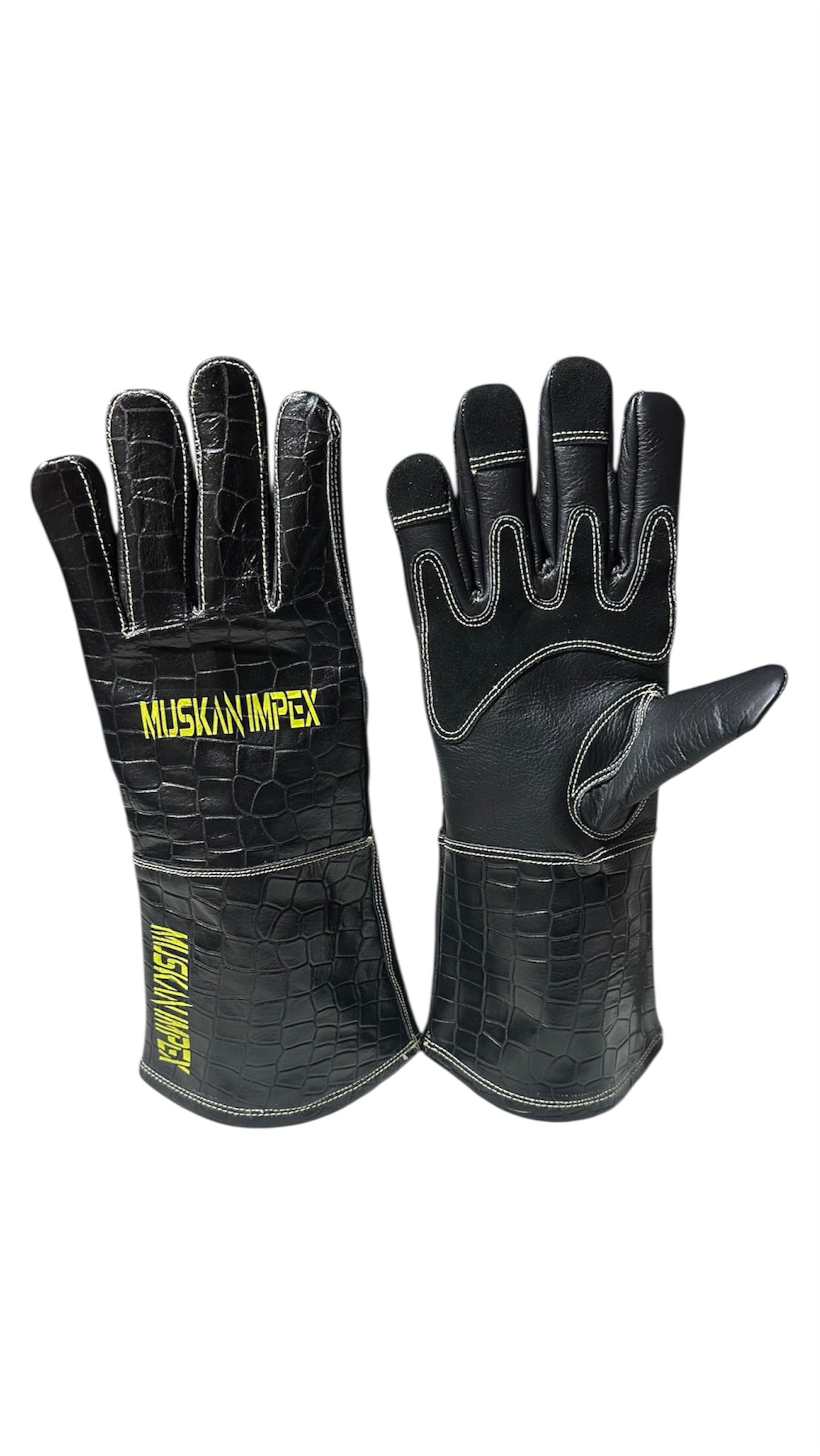 Premium MIG Welding Gloves Crocodile Texture - Image 3